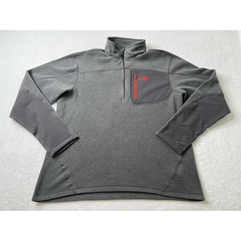 The North Face Polartec Dome Logo Fleece 1/4 Zip Base Layer Pullover Jacket Sz M